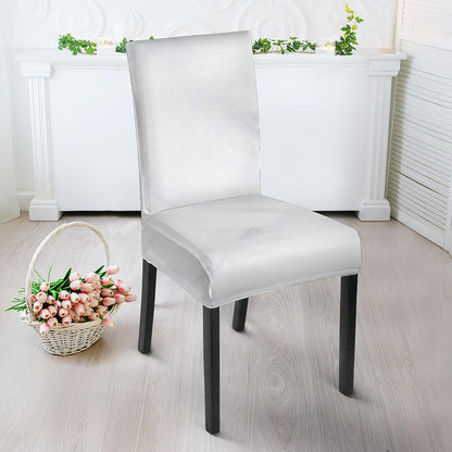 White Marble Print Dining Chair Slipcover