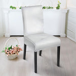 White Marble Print Dining Chair Slipcover