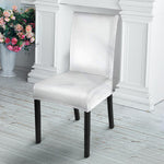 White Marble Print Dining Chair Slipcover