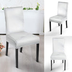 White Marble Print Dining Chair Slipcover