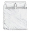 White Marble Print Duvet Cover Bedding Set