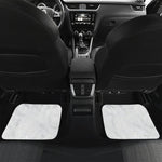 White Marble Print Front and Back Car Floor Mats