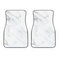 White Marble Print Front Car Floor Mats