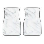 White Marble Print Front Car Floor Mats