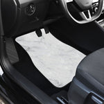 White Marble Print Front Car Floor Mats