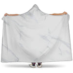 White Marble Print Hooded Blanket