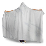White Marble Print Hooded Blanket