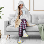 White Marble Print Hooded Blanket