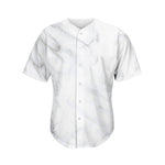White Marble Print Men's Baseball Jersey