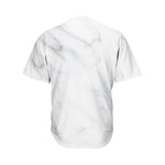 White Marble Print Men's Baseball Jersey