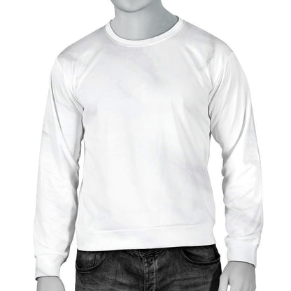 White Marble Print Men's Crewneck Sweatshirt GearFrost