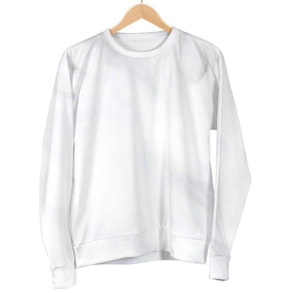 White Marble Print Men's Crewneck Sweatshirt GearFrost