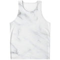 White Marble Print Men's Tank Top