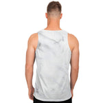 White Marble Print Men's Tank Top
