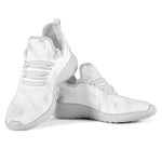 White Marble Print Mesh Knit Shoes GearFrost