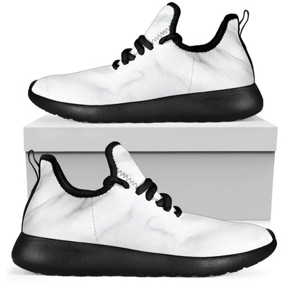 White Marble Print Mesh Knit Shoes GearFrost