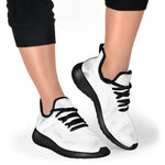 White Marble Print Mesh Knit Shoes GearFrost