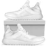 White Marble Print Mesh Knit Shoes GearFrost