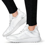 White Marble Print Mesh Knit Shoes GearFrost