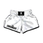 White Marble Print Muay Thai Boxing Shorts