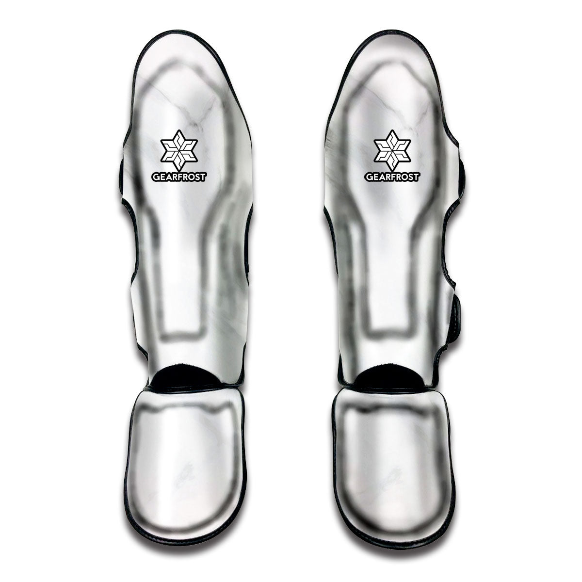 White Marble Print Muay Thai Shin Guard