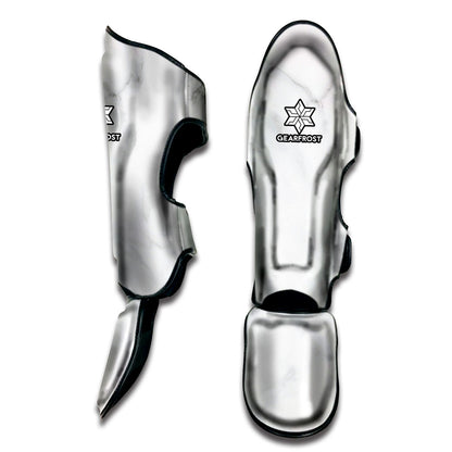 White Marble Print Muay Thai Shin Guard