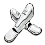 White Marble Print Muay Thai Shin Guard