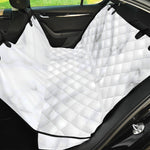 White Marble Print Pet Car Back Seat Cover