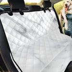 White Marble Print Pet Car Back Seat Cover