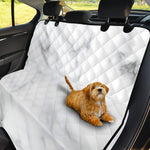 White Marble Print Pet Car Back Seat Cover