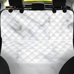 White Marble Print Pet Car Back Seat Cover