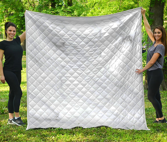 White Marble Print Quilt