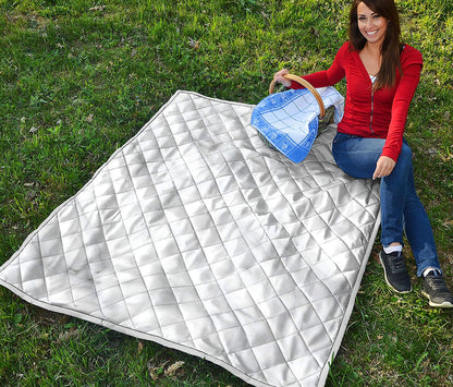 White Marble Print Quilt