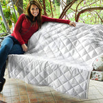 White Marble Print Quilt