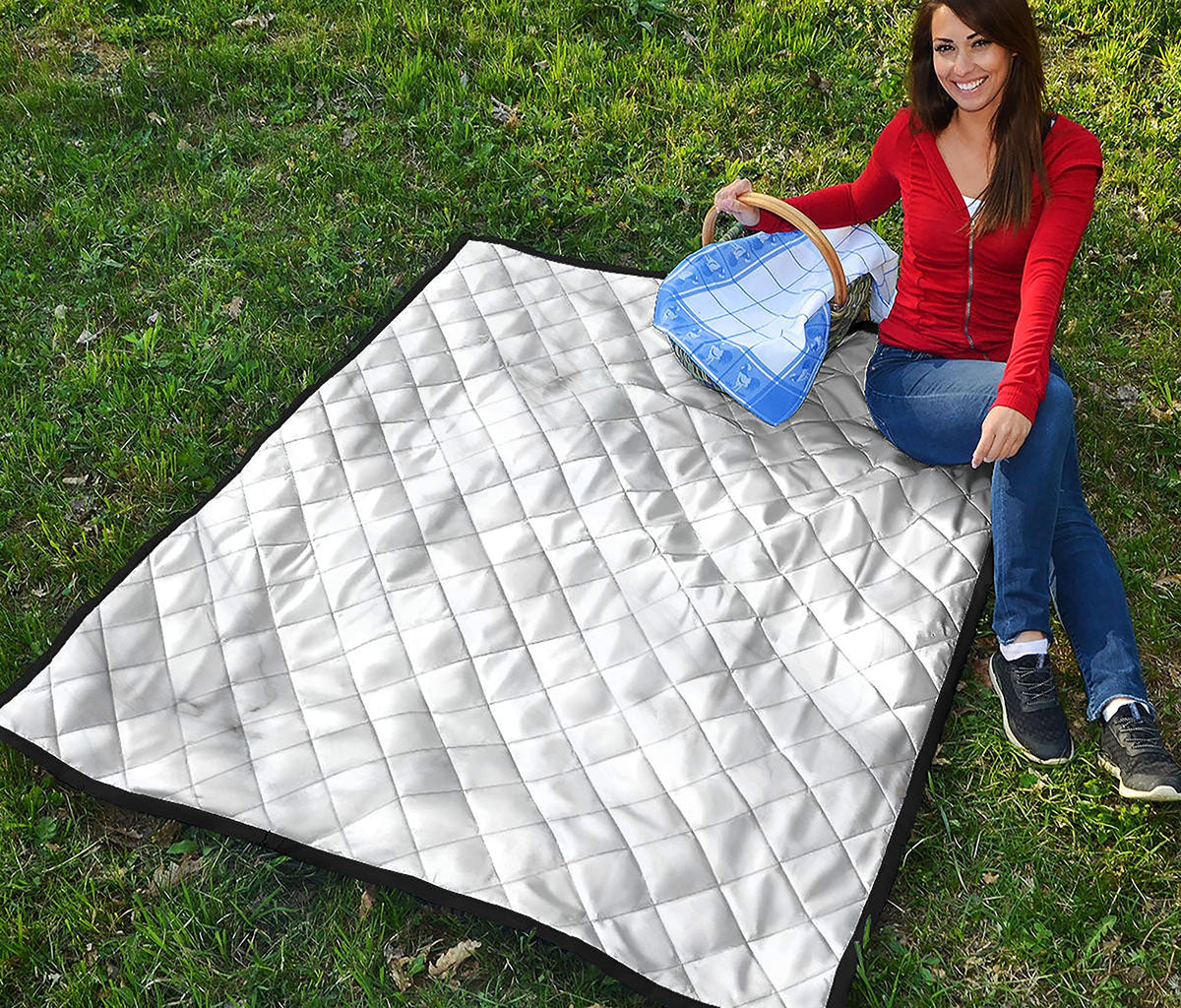White Marble Print Quilt