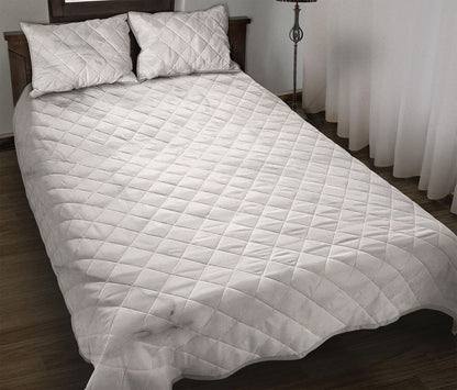 White Marble Print Quilt Bed Set