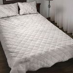 White Marble Print Quilt Bed Set