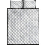 White Marble Print Quilt Bed Set