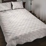White Marble Print Quilt Bed Set