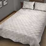 White Marble Print Quilt Bed Set