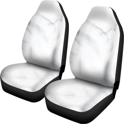 White Marble Print Universal Fit Car Seat Covers