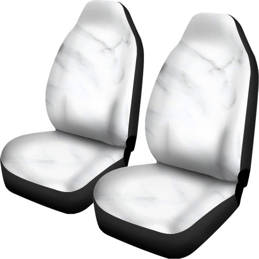 White Marble Print Universal Fit Car Seat Covers
