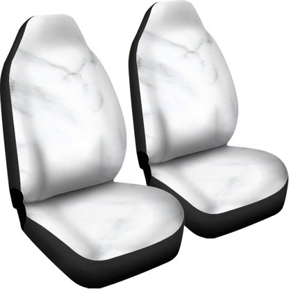 White Marble Print Universal Fit Car Seat Covers