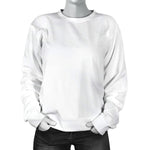 White Marble Print Women's Crewneck Sweatshirt GearFrost