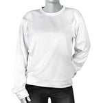 White Marble Print Women's Crewneck Sweatshirt GearFrost