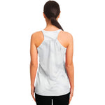 White Marble Print Women's Racerback Tank Top