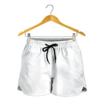 White Marble Print Women's Shorts