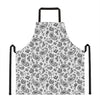 White Paisley Bandana Pattern Print Apron