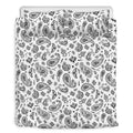 White Paisley Bandana Pattern Print Duvet Cover Bedding Set