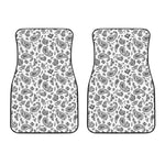 White Paisley Bandana Pattern Print Front Car Floor Mats